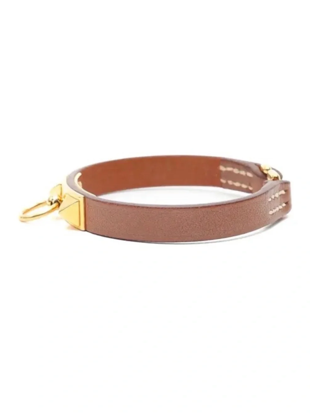 Hermes Rivale Mini Leather Bracelet with Gold Hardware - Picture 3 of 7